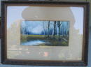 NICE OIL PASTEL WINTER FOREST SCENE QUALITY WORK