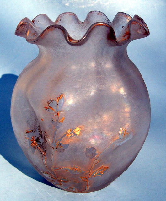 Very fine Cameo Glass vase by St. Denis like Mont Joye