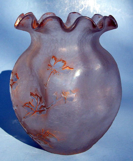 Very fine Cameo Glass vase by St. Denis like Mont Joye