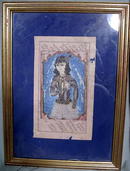 VERY EARLY PERSIAN MANUSCRIPT PAGE WITH WOMAN