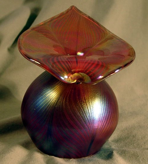 MULLER JACK IN THE PULPIT ART GLASS VASE NICE