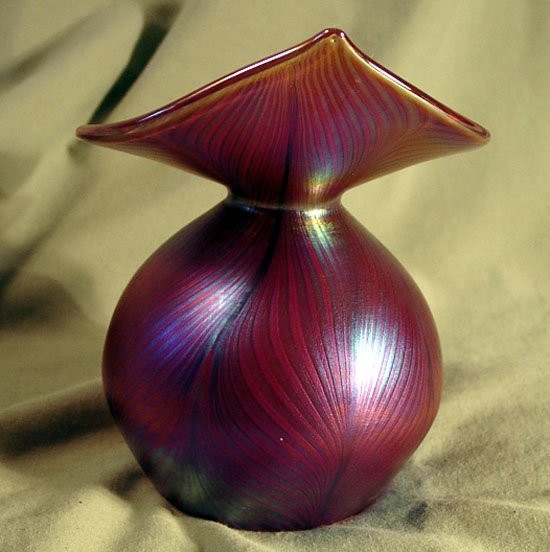 MULLER JACK IN THE PULPIT ART GLASS VASE NICE