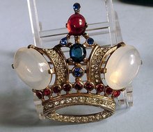 Trifari Sterling & Alfred Philippe & Sapphire Jelly Belly