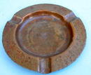 EARLY ROYCROFT HAND HAMMED ASHTRAY WITH IMPRESSED MARK