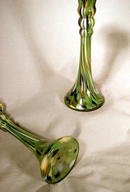 VERY NICE PAIR CZECHOSLOVAKIA CANDLESTICK GREAT COLOR