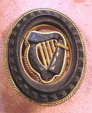 GOOD VICTORIAN IRISH BOG OAK MOURNING PIN QUALITY WORK