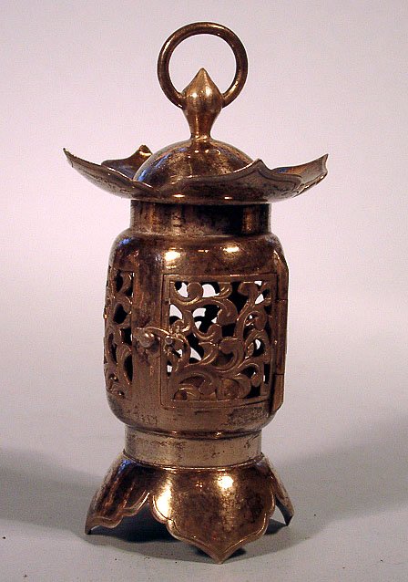 JAPANESE 950 STERLING LANTERN NICE WORK
