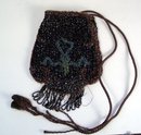 AWESOME FLORAL BEADED PURSE W/DRAWSTRING