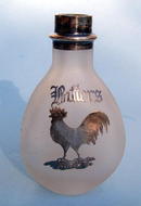 STERLING OVERLAY BITTERS BOTTLE WITH HEN