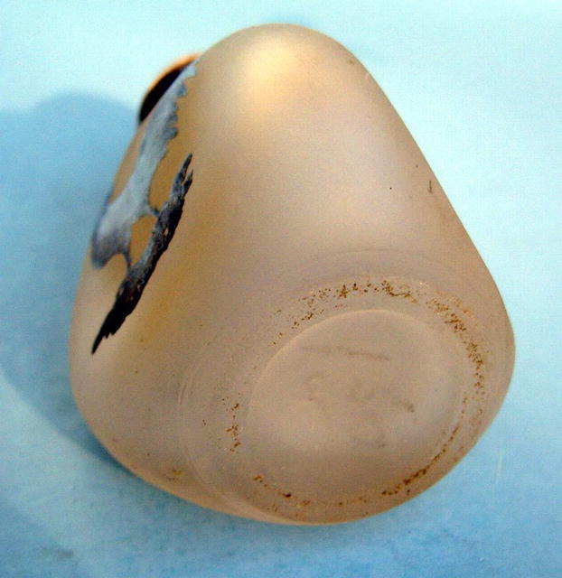 STERLING OVERLAY BITTERS BOTTLE WITH HEN