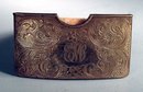 NICE CURVED STERLING CALLING CARD HOLDER 1900s