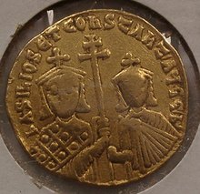BYZANTINE GOLD SOLIDUS BASIL I CONSTANTINE