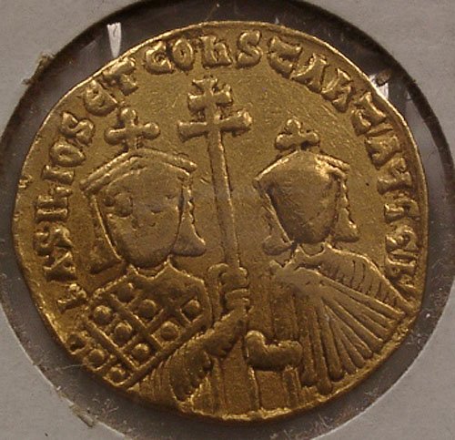 BYZANTINE GOLD SOLIDUS BASIL I CONSTANTINE