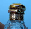 EXCESSIVELY RARE 14K GOLD TOPPED LAYDOWN PERFUME BOTTLE