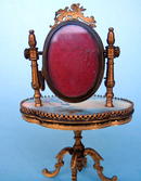 FRENCH ENAMEL DRESSING TABLE W/ LOCKET CANDLESTICK WOW