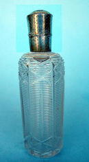 FINE CUT GLASS AND STERLING SCENT BOTTLE QUALITY WORK