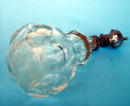 FINE TALL UNUSUAL SHAPED SCENT BOTTLE WITH STERLING TOP
