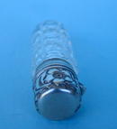 FINE STERLING VICTORIAN CUT GLASS SCENT PERFUME BOTTLE
