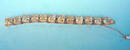 QUALITY HEAVY CITRINE 14K GOLD BRACELET W/SAFETY CATCH