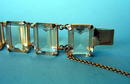 QUALITY HEAVY CITRINE 14K GOLD BRACELET W/SAFETY CATCH