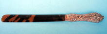 UNUSUAL STERLING & TORTOISE SHELL PAGE TURNER VICTORIAN 1862