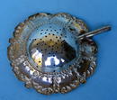STERLING SILVER VICTORIAN TEA STRAINER CIRCA 1900 FANCY