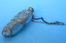 STUNNING FILIGREE PERFUME SCENT BOTTLE CHATLAINE
