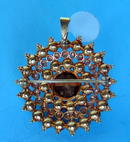 14K GOLD PIN / PENDANT BROOCH WITH 33 PEARLS BEAUTIFUL