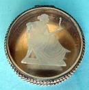 BEAUTIFUL INTAGLIO CARVED STERLING PILL BOX VICTORIAN