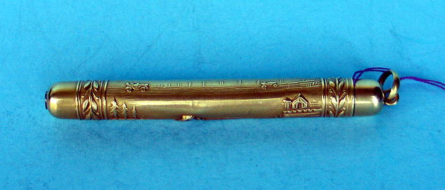 1900s RACING CAR PENCIL 10K GOLD RARE EARLY