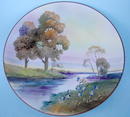 NIPPON MORIAGE LANDSCAPE PLATE NORITAKE QUALITY WORK