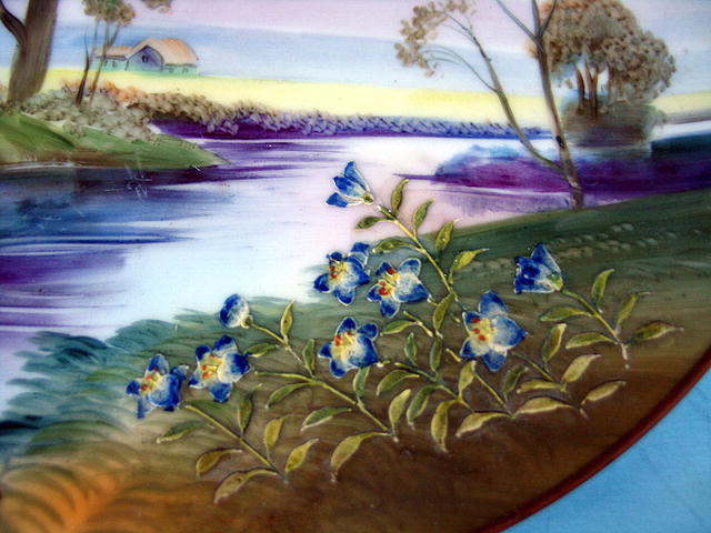 NIPPON MORIAGE LANDSCAPE PLATE NORITAKE QUALITY WORK
