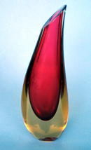 SIGNED GOLDEN AGE MURANO SALVIATI SOMMERSO VASE 2 COLOR