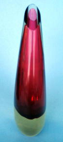 SIGNED GOLDEN AGE MURANO SALVIATI SOMMERSO VASE 2 COLOR