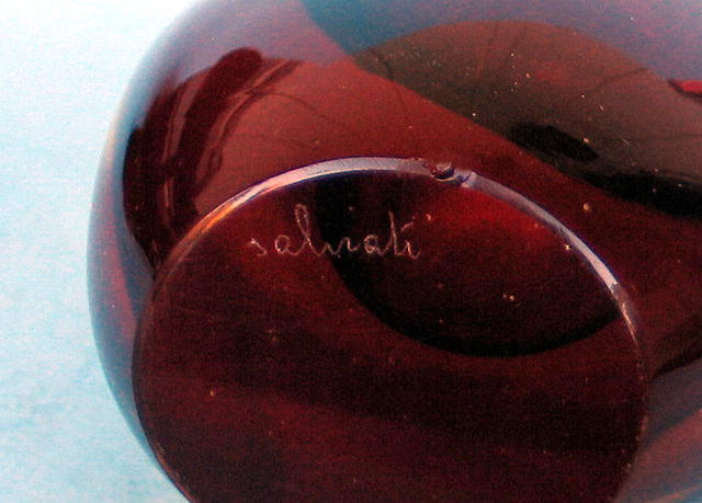 SIGNED GOLDEN AGE MURANO SALVIATI SOMMERSO VASE 2 COLOR