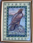 INCREDIBLE PASTEL PAINTING OF EAGLE ON ROCK WOW