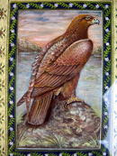 INCREDIBLE PASTEL PAINTING OF EAGLE ON ROCK WOW