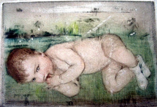 NICE CORDOBA MATHILDA WATERCOLOR PEN AND INK DRAWING