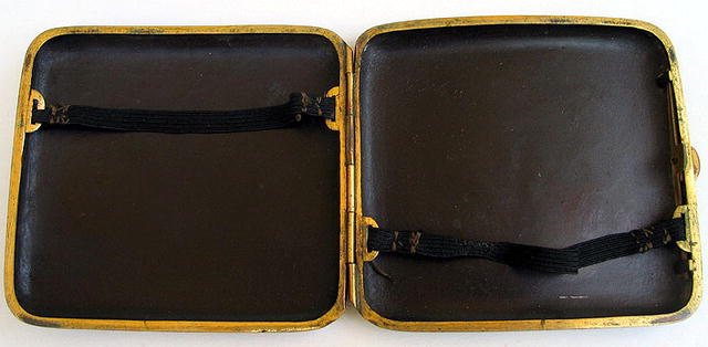 INCREDIBLE SIGNED KOMAI BOX w/100s OF CRANES MEIJI WOW