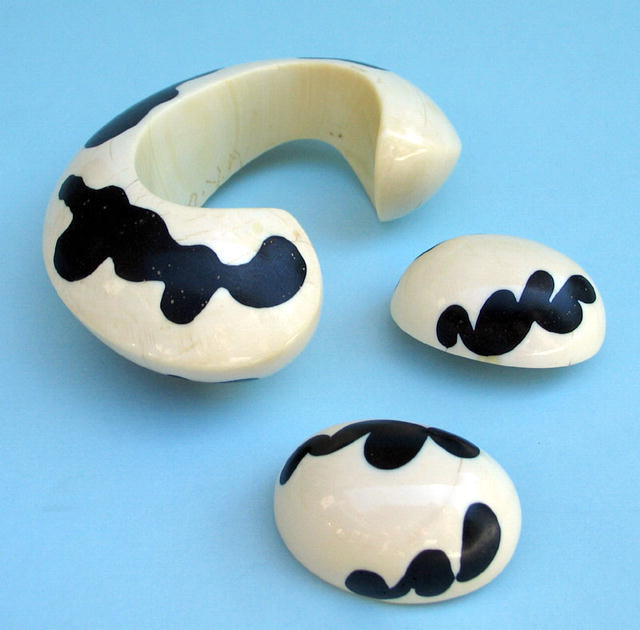 DALMATION BRACELET EARRINGS PATRICIA VON MUSULIN IVORY