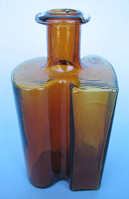 NICE 50s ART GLASS VASE BY HOLMEGAARD SWEDEN EAMES ERA