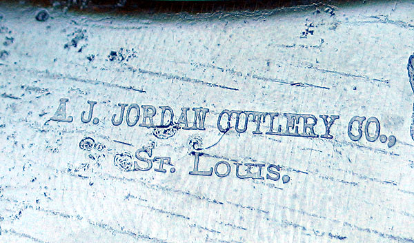 MOTHER OF PEARL HANDLED CHEESE KNIFE A JORDAN ST LOUIS
