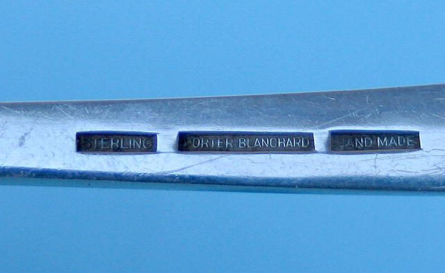 PORTER BLANCHARD HANDMADE STERLING HAMMERED L JENSEN