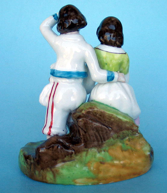 VICTORIAN STAFFORDSHIRE FIGURE OF COUPLE FINE QUALITY