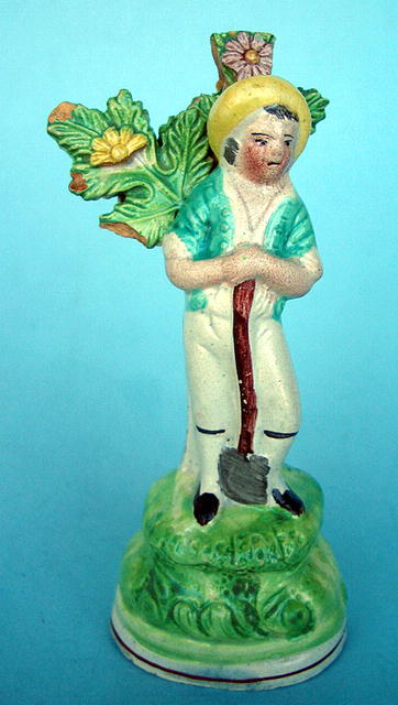 EARLY STAFFORDSHIRE CREAMWARE FIGURE GEORGIAN VICTORIAN