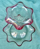 Victorian Cranberry Art Glass Epergne Cranberry single