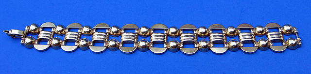 FINE QUALITY 14K GOLD BRACELET ART DECO CRAFTS LOOK