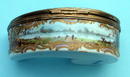 FINE 18th / 19th C MEISSEN COMMA SHAPED BOX CUPIDS GOAT