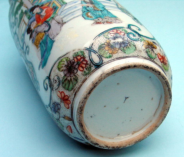 FINE QING CHINESE KANGXI FAMILLE VERTE VASE c1700