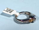 FINE DESIGNER SIGNED PLATINUM 18K GOLD DIAMOND RING